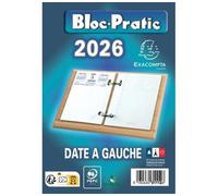 Exacompta Bloc éphéméride - Date à gauche - 2026