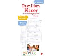 Calendrier familial 2023 à personnaliser soi-même - Calendrier familial 2023 - Avec page de titre supplémentaire pour une personnalisation et beaucoup d'espace pour les notes - Calendrier familial