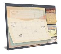 Calendrier Familial 2026-Esthétique Organisateur Aimanté pour la Famille avec Notes-Planning Mensuel pour Frigo,30x40 cm,en