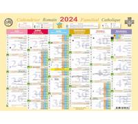 Calendrier familial catholique romain 2024 Grand (A3)
