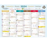 Calendrier familial catholique romain 2024 petit (A4) - Equipe éditoriale St Jude - Saint-Jude Eds - broché - Calendrier
