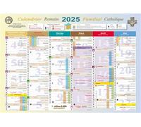 Calendrier familial catholique romain 2025 grand format Pour les formes ordinaire et extraordinaire - Equipe éditoriale St Jude - Saint-Jude Eds - broché - Calendrier