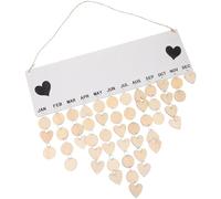 Calendrier Familial en Bois Suspendu Étiquettes et Rappels | Bois, Corde et Fer, Décoration Simple pour Anniversaires et Fêtes, Mur D’entrée ou Dortoir