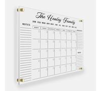 Calendrier familial mural personnalisé - effaçable pour maison & bureau | Planning hebdomadaire & mensuel en acrylique pour enfant, professeur, senior | noter menus, activités, devoirs, cours