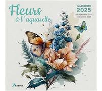 Calendrier Fleurs à l'aquarelle 2025 - Collectif - Artemis Eds - broché - Calendrier