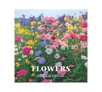 Calendrier Floral - Outil De Planification De Dates Mensuelles, Accessoires Esthétiques Pour Cabines, Suivi Des Horaires Scolaires, Planificateurs D'illustrations Florales | Organisateur Annuel Décora