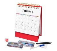 Calendrier Gem Art - Calendrier de Table Mensuel 2026 Avec Oeuvres | Planner Mensuel Décorations de Bureau Femmes Filles Adultes Noël Fêtes Anniversaire