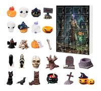 Calendrier générique Countdown | Horreur 24 parties Calendrier à rebours d'Halloween 2025, décoration saisonnière pour le bureau de maternelle de la chambre pour à la maison décoration
