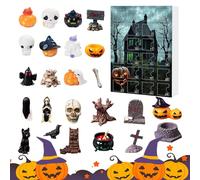 Calendrier générique Countdown | Horreur 24 parties Calendrier à rebours d'Halloween 2025, décoration saisonnière pour le bureau de maternelle de la chambre pour à la maison décoration