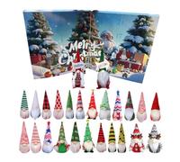 Calendrier, GNOME COUNTDOWN PLUSH, GNOME de Noël, 12.6x9.45x3.54 pouce, naine de vacances 24 jours