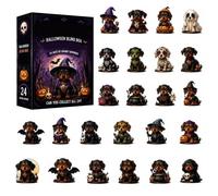 Calendrier Halloween 24 figurines chien en acrylique 2D