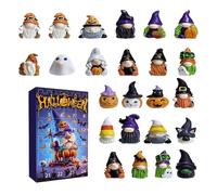 Calendrier Halloween Gnome, conception interactive, 24pcs, calendrier à rebours d'Halloween, de figure fantasmagorique, adorable figurine festive, pour le salon de chambre à coucher.