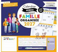 Calendrier hebdo compact Famille organisée 2027 - Collectif - Larousse - broché - Calendrier