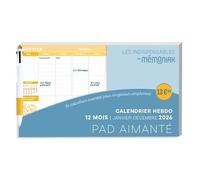 Calendrier Hebdo Pad Aimanté - Avec 1 Stylo 4 Couleurs