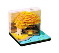 Calendrier hebdomadaire décoratif Twenty Six en trois dimensions avec plan de fleurs - Bloc-notes intégré dans la lumière - Durabilité spéciale - Planificateur de six télétravail avec LED