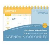 Éditions 365 – Calendrier hebdomadaire janvier-décembre 2026 – 6 colonnes