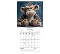 Calendrier hebdomadaire mensuel de dessin animé 2026 avec 12 pages épaisses recto-verso pour organiser des horaires, bureau, maison, cuisine, famille