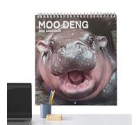 Calendrier HIPPO, planificateur d'animaux muraux de 8,27 pouces pour les bureaux, suivi quotidien avec vue sur l'année, organisateur de calendrier décoratif pour chambre, salle d'étude, classe et mais
