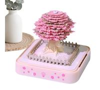 Calendrier Horloge 3D 2026, Bloc-Notes Mémo Art 3D Notes Adhésives, Bloc Sculptural Temps avec Coffret Acrylique pour Décoration Bureau, Pour Thanksgiving Noël Crémaillère Décoration De Bureau