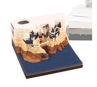 Calendrier Horloge | Calendrier 3D avec Éclairage Led 2025 | Bloc-Notes à Pages Arrachables Planificateur Horloge | pour Bureau Mur Maison Papa Fille Garçon