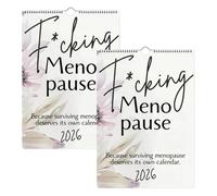 Calendrier humoristique de la ménopause 2026 - Calendrier mural sarcastique et irrévérencieux, pour traverser la ménopause avec humour. les femmes de plus de 40 (2 PCS)