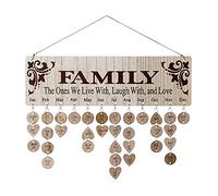 Calendrier intéressant, toutes les données spéciales de la famille sont sur la plaque.
