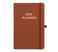 Calendrier journalier 2026, une page par jour, planificateur quotidien avec fentes horaires, janvier 2026 à décembre 2026, 5,5 x 21 cm, calendrier quotidien 2026 avec étiquettes colorées, couverture