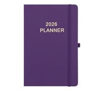 Calendrier journalier 2026, une page par jour, planificateur quotidien avec fentes horaires, janvier 2026 à décembre 2026, 5,5 x 21 cm, calendrier quotidien 2026 avec étiquettes colorées, couverture