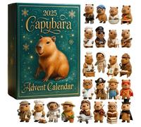 Calendrier l'Avent Capybara 2025 avec Compte Rebours Noël 24 Jours ,24 Ornements Capybara Uniques(Acrylique 2D)
