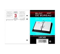 Calendrier Lecas Bloc éphéméride 2027 Date a gauche 1Jour par Page 8,5 X 11,5 cm