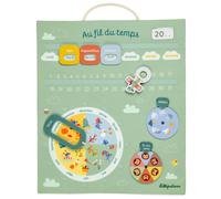 LILLIPUTIENS - Panneau d'apprentissage - Calendrier - Tissu & Carton - Vert - 46 cm - Dès 3 Ans - 83661