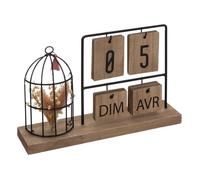 Atmosphera Calendrier Lumy métal et bois