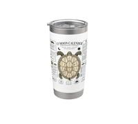 Calendrier lunaire 13 Lune Tortue Nature Design Coquillage Gobelet isotherme en acier inoxydable double paroi