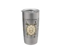 Calendrier lunaire 13 Lune Tortue Nature Design Coquillage Gobelet isotherme en acier inoxydable double paroi