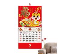 Calendrier lunaire du Nouvel An 2025 | Décorations d'intérieur Calendrier mural 2025 | Année du décor serpent | Calendrier mural | Accessoires de fête de printemps | Calendrier quotidien chinois pour