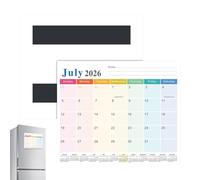 Calendrier Magnétique 2026-2027 - Décoration Maison Planificateur Familial | Calendrier Magnétique Pour Le Réfrigérateur 2026-2027 | Pour Salle De ole, Chambre, Dortoir, Appartement, Bureau,