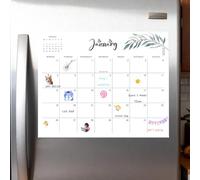 Calendrier magnétique 2026 pour réfrigérateur de janvier 2026 à juin 2027. 18 calendriers mensuels Royaume-Uni, suivi des événements et des rendez-vous, 25,4 x 30,5 cm