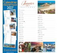Calendrier Magnétique 2027 Bretagne Format 15x21cm (AJZ970)+ offert un agenda de poche 2027