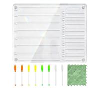 Calendrier Magnétique Acrylique pour Réfrigérateur Tableau Planificateur | Calendrier Transparent Pour Réfrigérateur Bureau École Studio Événements Réunions Lis