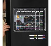 Calendrier magnétique en acrylique pour une gestion facile des tâches et une organisation familiale avec couvertures en silicone (petit)