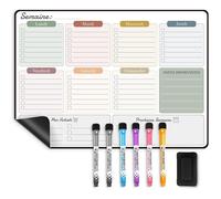 Calendrier Magnétique Frigo A3 Pnning Semainier Aimanté 42x30 cm Tableau Bnc Effaçable sans Horizontal 42*30cm MEMO