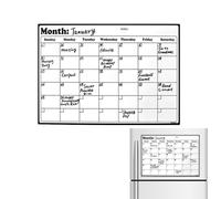 Calendrier Magnétique pour Frigo | Planificateur Mensuel Effaçable à Sec Tableau Blanc,43 x 30 cm Calendrier Pour Frigo - Pour Famille Cuisine Événements Listes De Courses Emplois Du Temps Repas