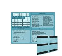 Calendrier magnétique pour réfrigérateur, planificateur de routine d'exercice | Organiseur mensuel de régimes pour planification des achats, entraînements et tâches domestiques pour mur de cuisine