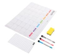 Calendrier Magnétique pour Réfrigérateur, Tableau Mémo Réutilisable | Surface Effaçable sans Traces, Fixation Aimantée, Organisation Familiale, Planning Pratique Cuisine et Maison