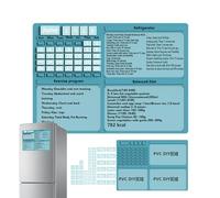 Calendrier Magnétique pour Réfrigérateur | Tableaux de Planification de Préparation de Repas | Organisation Mensuelle Repas Fitness École Bureau Courses