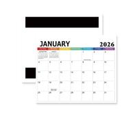 Calendrier magnétique réfrigérateur 2026-2027 - Hebdomadaire 18 mois (janvier 2026-juin 2027) - Format 30x25 cm - Papier durable