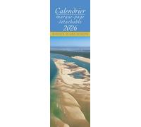 Calendrier Marque Page 2026 Bassin d'Arcachon Format 5.5x17cm (AJZ20)+ offert un agenda de poche 2026