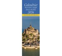 Calendrier Marque Page 2026 Normandie Mont Saint Michel Format 5.5x17cm (AJZMP017)+ offert un agenda de poche 2026