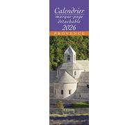 Calendrier Marque Page 2026 Provence Abbaye de Sénanque Format 5.5x17cm (AJZMP0030)+ offert un agenda de poche 2026