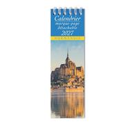 Calendrier Marque Page 2027 Normandie Mont Saint Michel Format 5.5x17cm (AJZMP017)+ offert un agenda de poche 2027